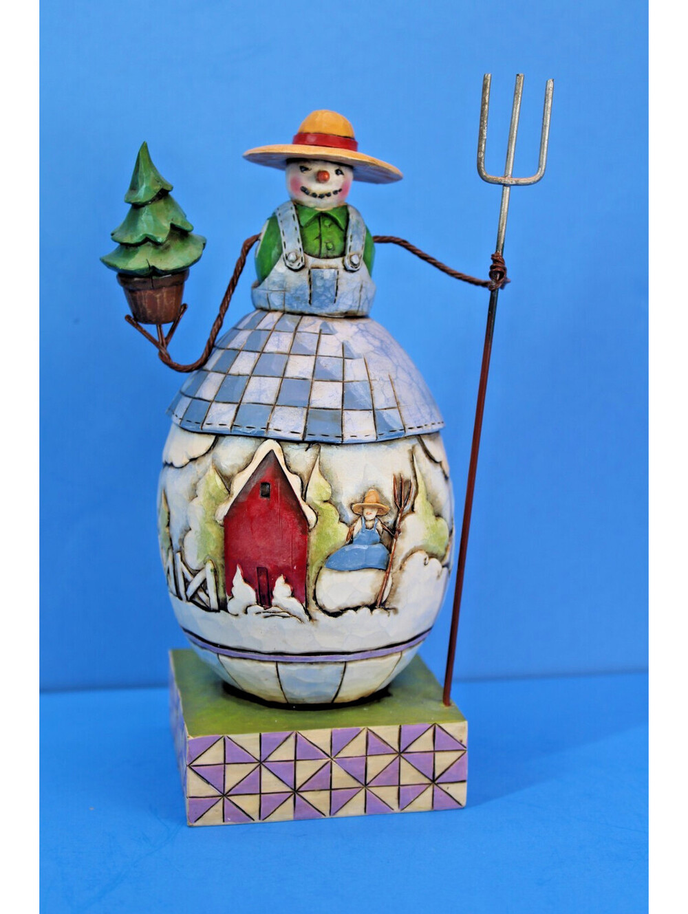 NIB Jim Shore Heartwood Creek Frosty Farmer 4010359 Snowman 2008 Retired
